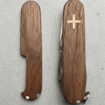 Walnut plus scales with maple inlays on the Victorinox Spartan!