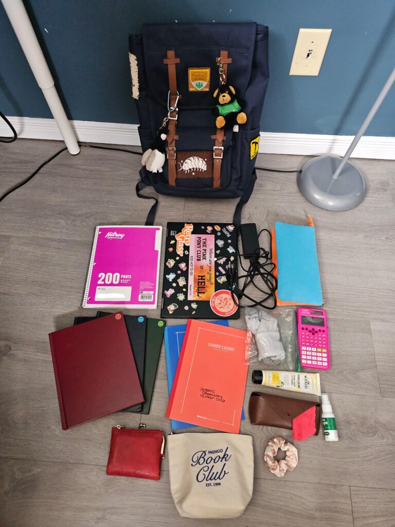 everything i keep in my backpack as an undergrad chemistry student