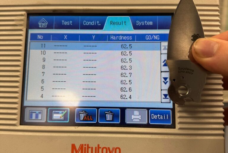 Rockwell Hardness Results. 3-6-2026