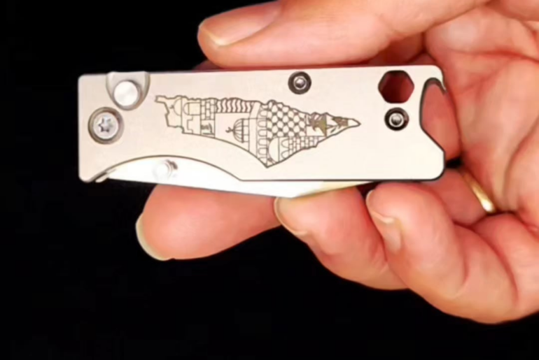 Minimal Titanium EDC Tool – Knife + Bottle Opener