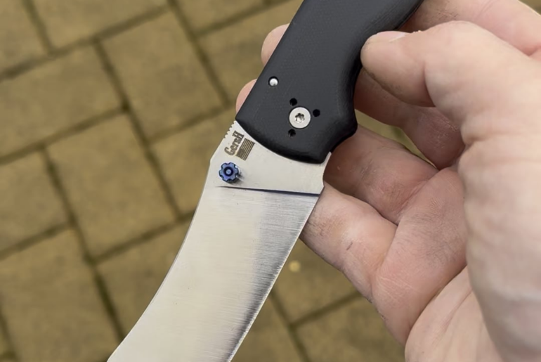 Custom MagnaCut blade on a Spyderco Shaman