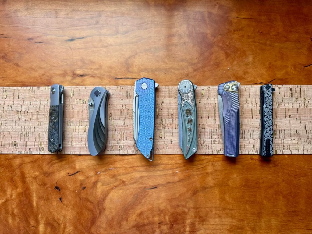 I have some knives that I carry more. I have some knives that I like more. But these are the knives that I like to look at the most.