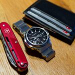 Red, steel and leather