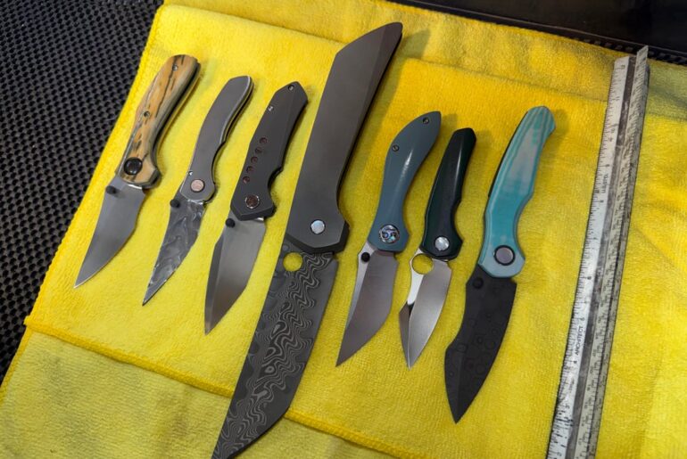 7 knives I made for a show!
