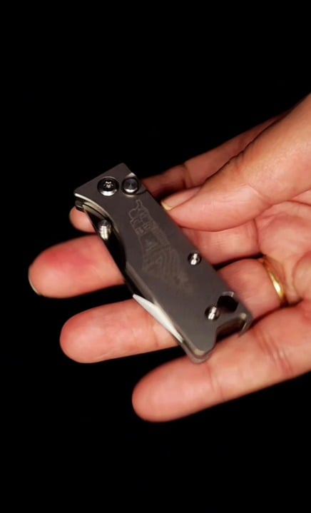 2-in-1 Titanium Keychain Knife for Everyday Use