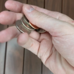 Hidden scalpel in quarter.