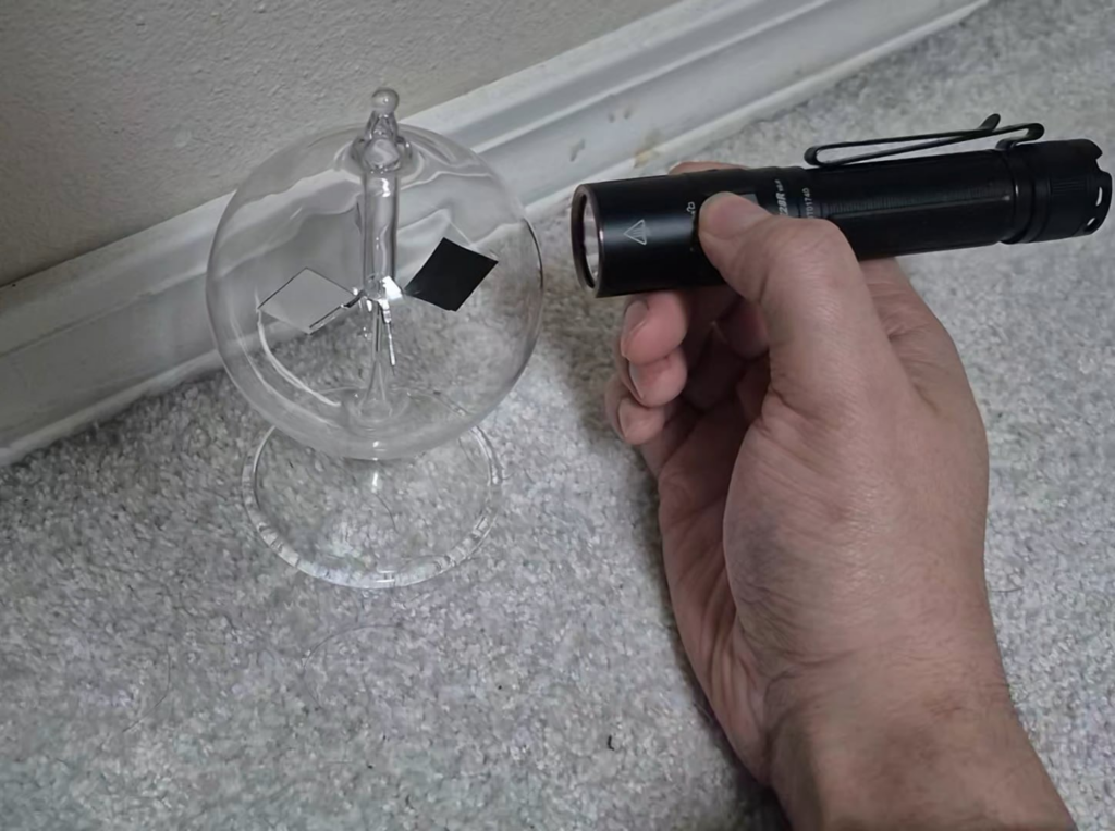 Radiometers: a fun way to compare torches!