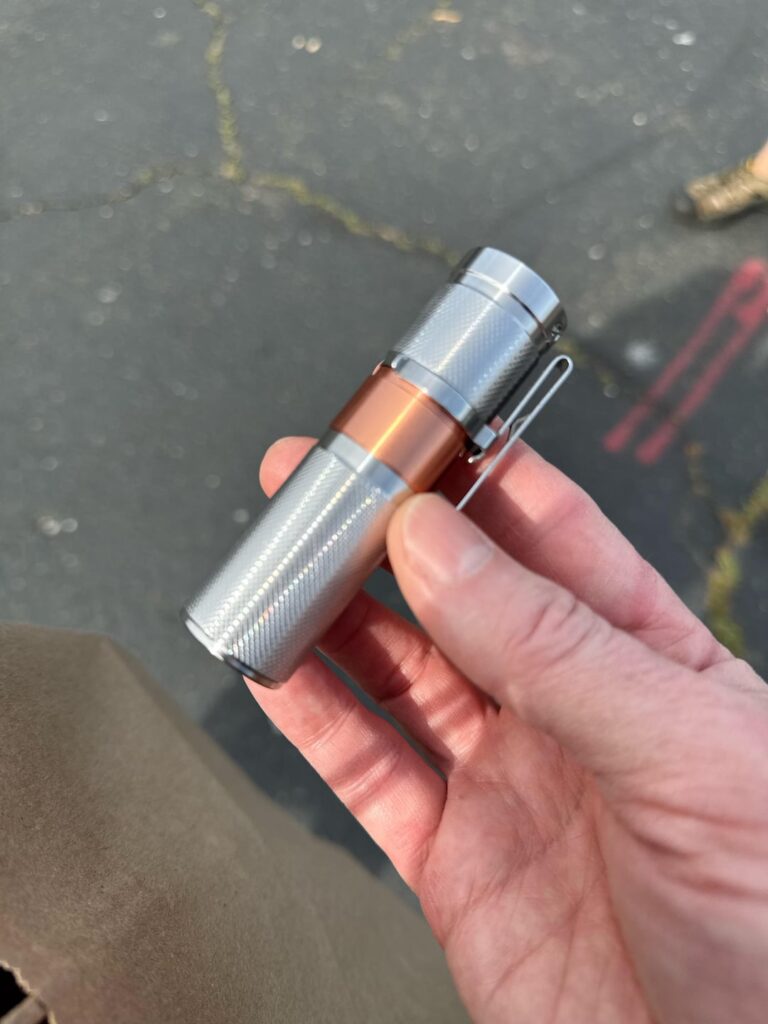 [NLD] Convoy S6 glossy stainless steel w/ copper belly, 18350, 519A 1800K 5A buck
