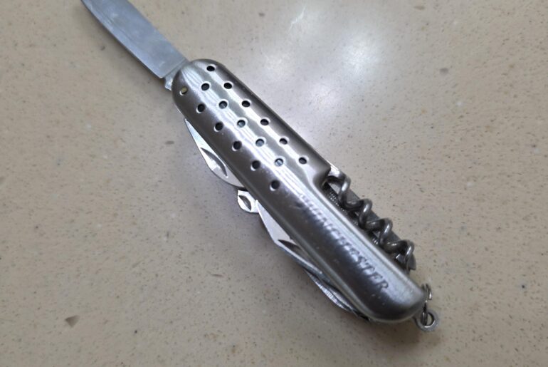 Went home to visit my parents, and found my first pocket knife. Purchased back in the early 2000s. A Winchester brand multi tool.
