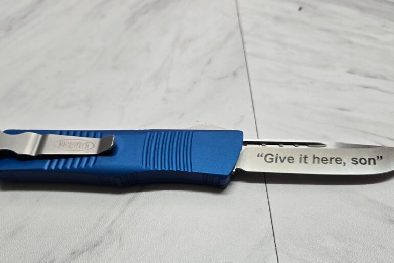 My brother is expecting his first kid (boy). Lots of packaging headed his way. The engraving says it all...