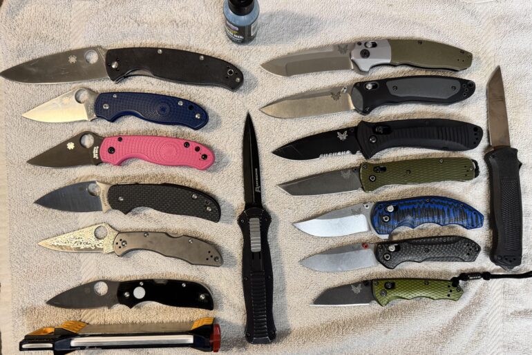 Spring cleaning/sharpening for all my folders and a couple otf.