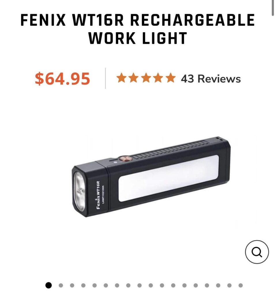 Can anyone recommend a similar model to the Fenix WT16R (must have magnet(s))