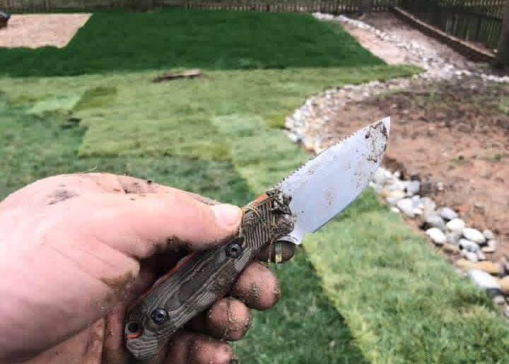 That Benchmade busted up some serious sod