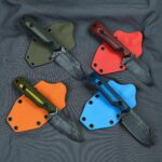 Frontline Minis. Stonewashed 1095 at 60HRC, bicolour G10 scales and kydex sheaths.
Showcase