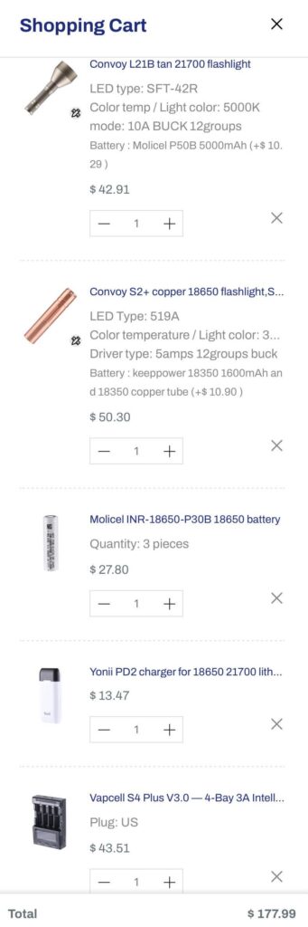 Suggestions for my Convoy Shopping Cart?