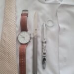 Sunday Dress Up. . . Timex Chronograph. . . Samior Knife. . . Disneyland Pen. . . Jade Wedding Ring