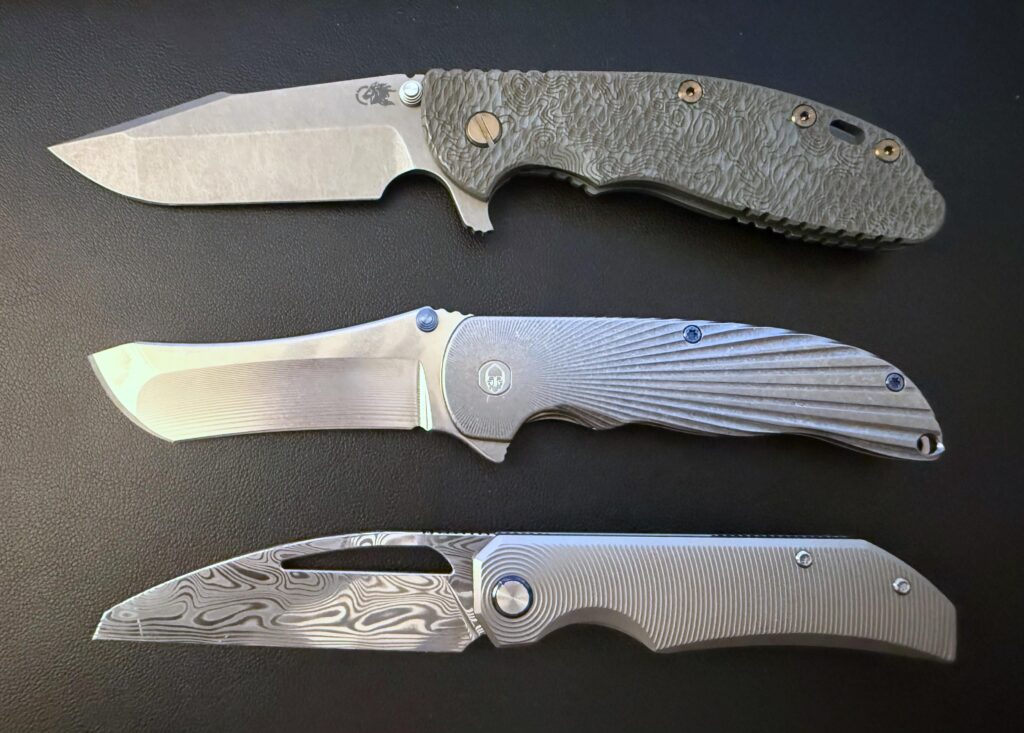 Bought these all 6 months apart, they all showed up today! Grimsmo Norseman, Hinderer 24 and Bestech Taipan!