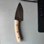 Hand-forged carbon steel (leaf spring) with bone handle advice on tuning?