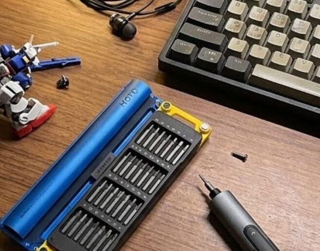 My wife got me this little tool kit and now it somehow lives on my desk