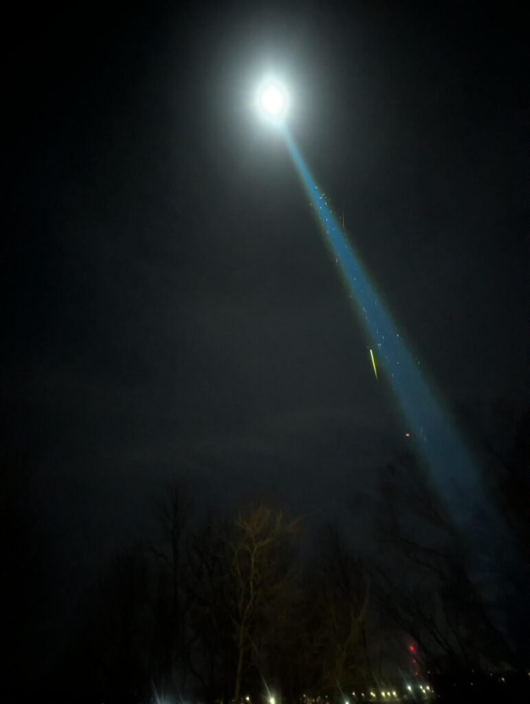 charging up the moon with my wp3