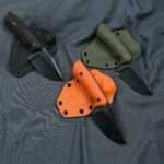 A batch of Bearclaws. Compound grind (flat and hollow) 1095 at 61HRC, G10/micarta scales, G10 liners and pins. What do you think?