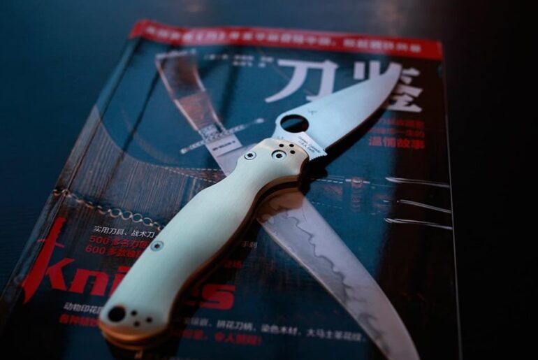 Custom Scales for the Spyderco Para Military 2 (C81) — Brass & Titanium Variations