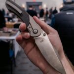 Mystic-caption: The Munko x Kizer Mystic in my pocket at the Mystic Knife Show today!