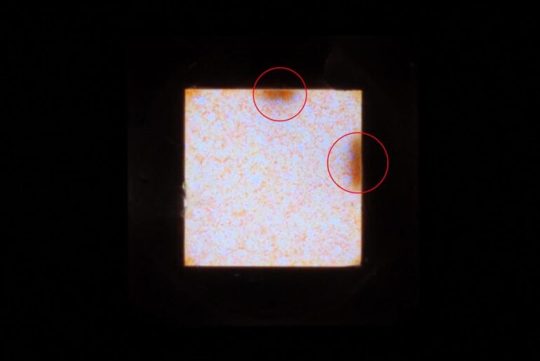 Nichia 519A dark spots?