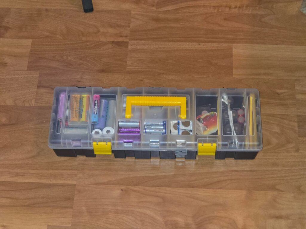 Battery storage. Harbor Freight $3.49!