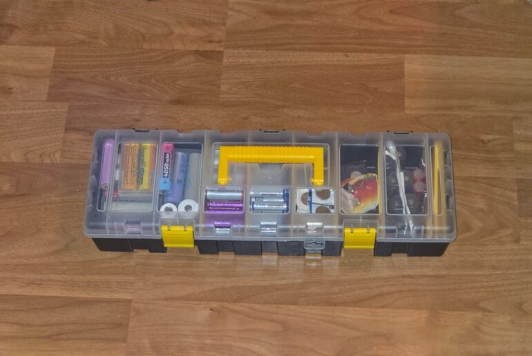 Battery storage. Harbor Freight $3.49!