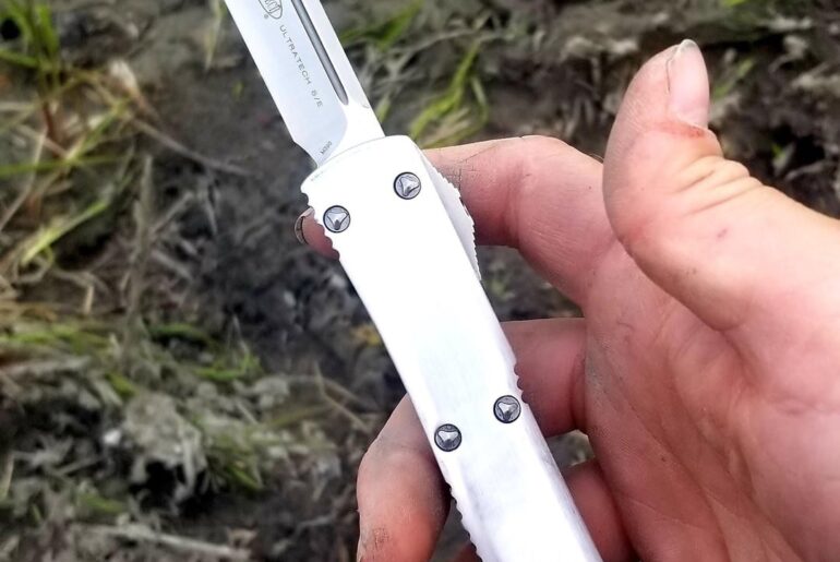 When I was new to knife collecting, I took a perfectly good, beautiful blue ultra tech and sanded every bit of paint off of it and thought it looked good.