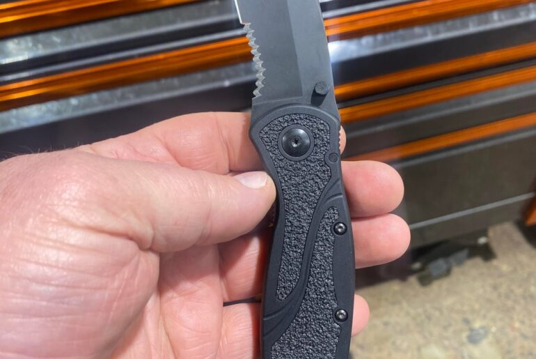 Coworker found 3 knives in a used trade-in. He gave me two since I’m a knife guy.