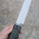 Good morning, new work in progress, Bowie in sanmai steel. Good morning, new work in progress, Bowie in sanmai steel.