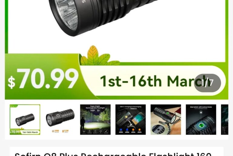 The Sofirn Q8 Plus is on Spring Sale, and I want one so badly.