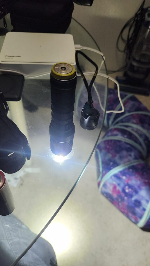 Nitecore p23i. Kinda crappy issue. Stays on under every circumstance minus complete battery removal.