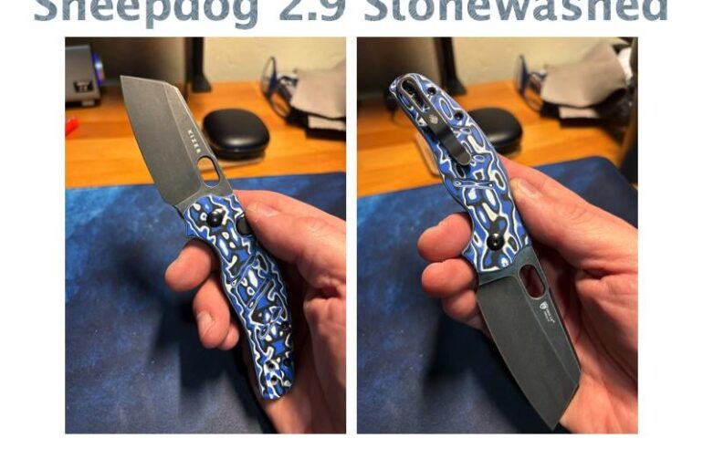 Kizer Sheepdog 2.9 TLL - Stonewashed Blade