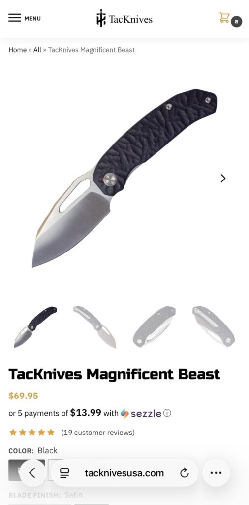 My newest purchase. Tacknives magnificent beast.