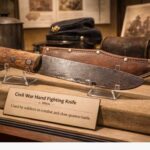CSA Confederate fighting knife with original sheet