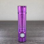 NLD Convoy S21E, XHP50.3 HI R70 5000K, Molicel P50B, and black bezel. Beautiful flashlight ruined by a horrible green tint. See beam shots.