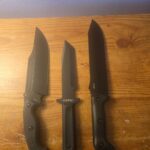 Which of these Knives would you use for outdoor use, the EF163 (left) Cold steel Gi tanto, or KA-BAR Becker BK-9