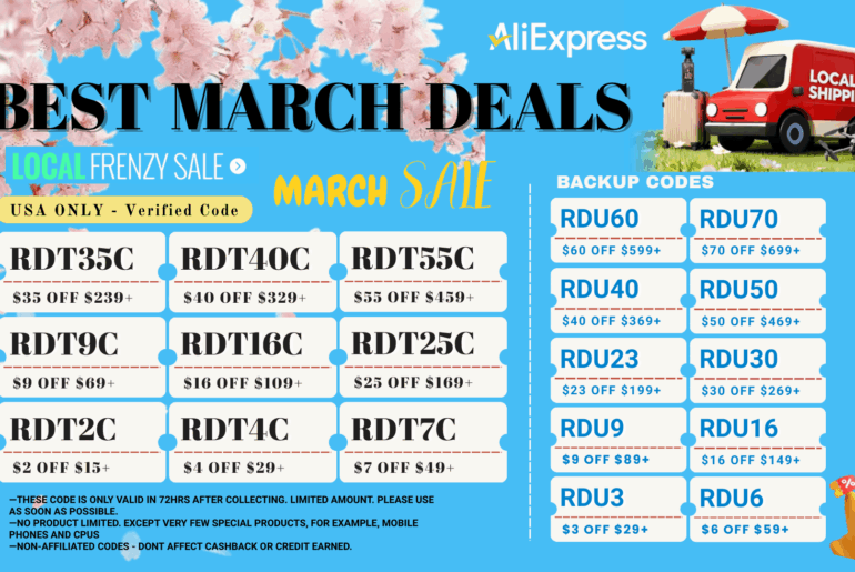 March Mega Savings | AliE xpress Codes Valid Sitewide