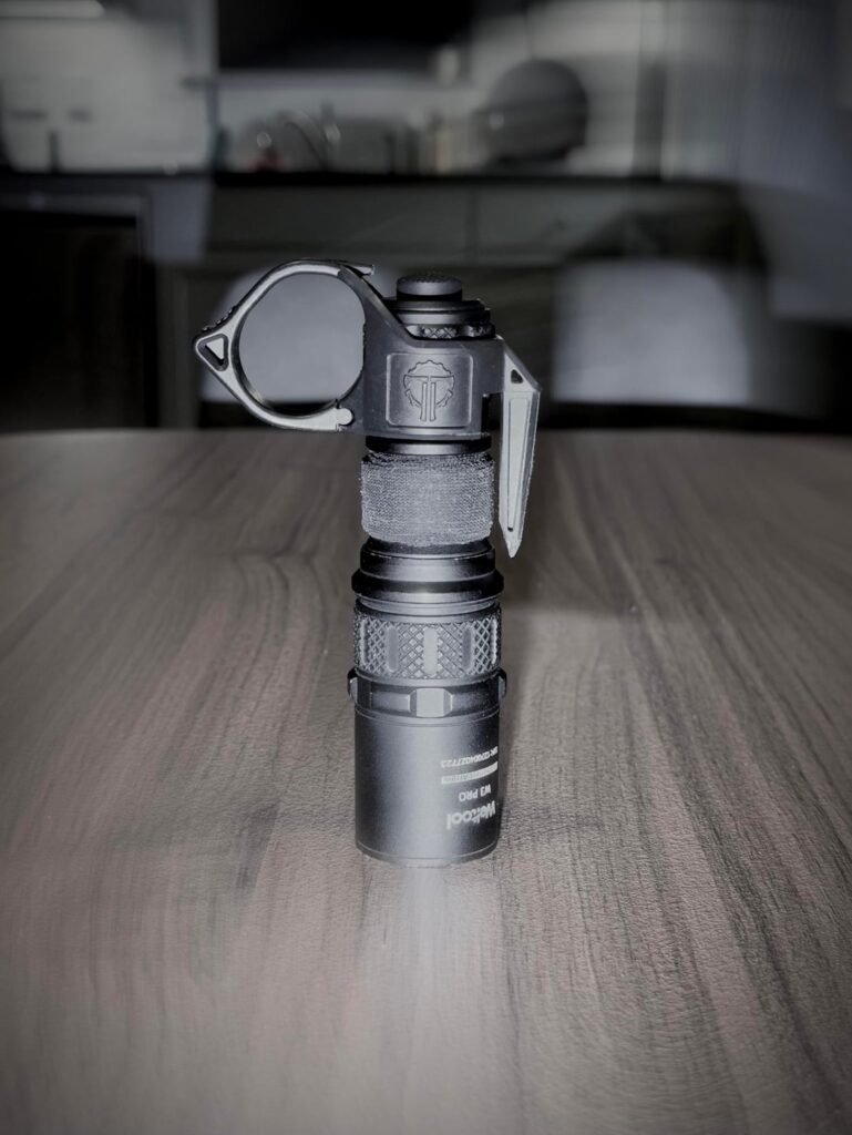 In the pursuit for the perfect 18350 LEP - Sanded down the clip more, grip tape to fill tube gap for just right tension.