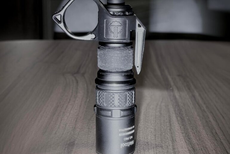 In the pursuit for the perfect 18350 LEP - Sanded down the clip more, grip tape to fill tube gap for just right tension.