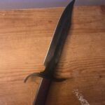 Cold Steel 1917 Frontier Bowie and Timberwolf Blackout bowie side by side (1917 clone)