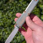 Microtech Ultratech ZBP that I did in a distressed Cerakote finish | Copper base with Charcoal Green distressed top coat