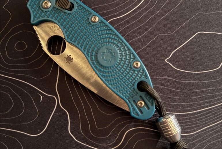 First try at making a lanyard bead on the lathe.