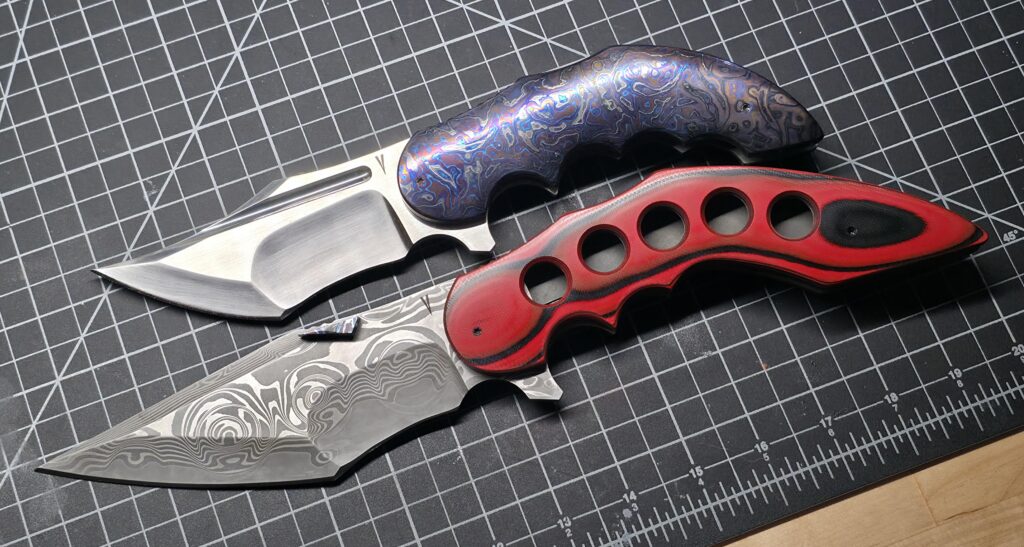 NKD! Had a wild idea for a bigger version of my favorite knife.. Maker agreed, and now I have this. A one off extended DH from Jeff Vandermeulen!