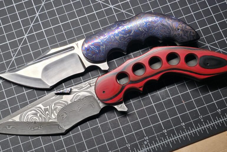 NKD! Had a wild idea for a bigger version of my favorite knife.. Maker agreed, and now I have this. A one off extended DH from Jeff Vandermeulen!