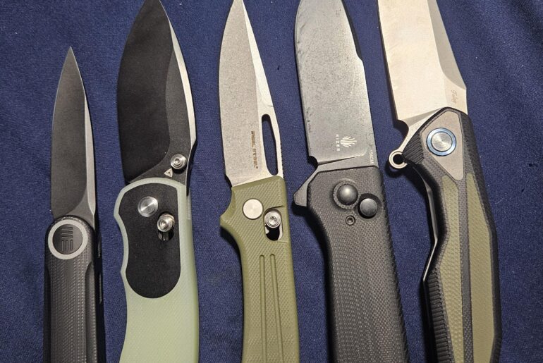 My collection of G10 integral knives