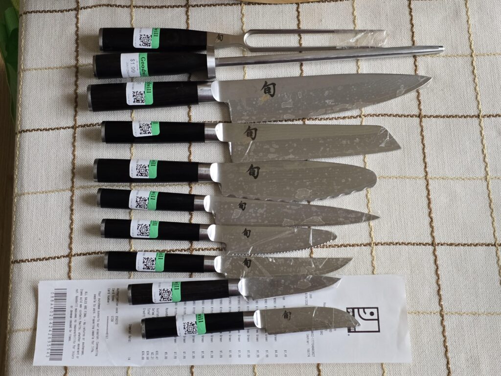 Unintended Shun knives collection. $1.99 each